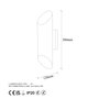 Opviq Cut - 11815 Lámpara de pared blanca de metal